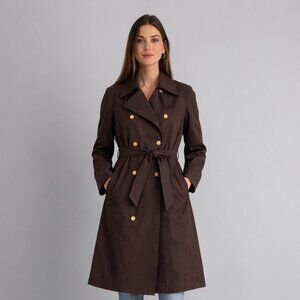 Hilary Radley Dark Brown Trench Coat